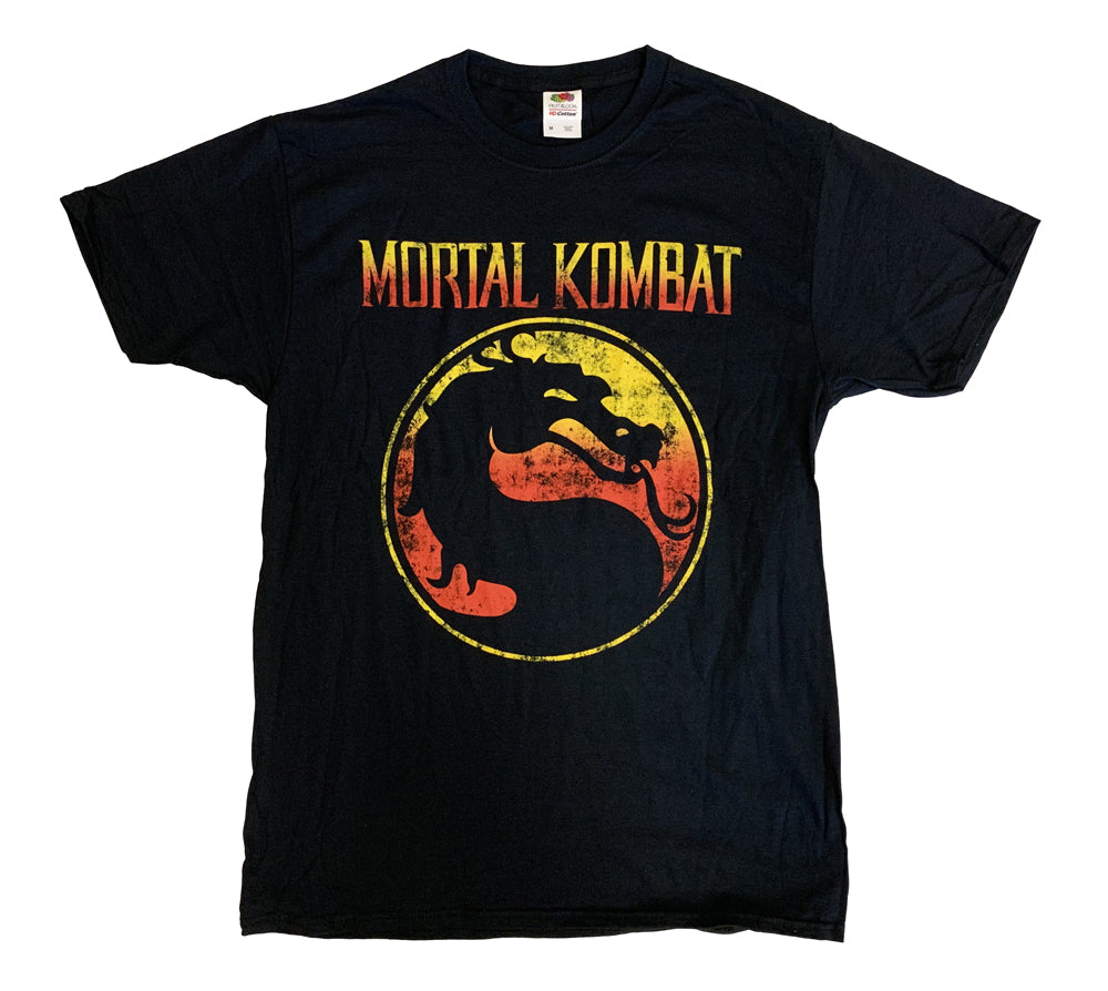 Mortal Kombat Vintage Logo Adult Graphic T-Shirt