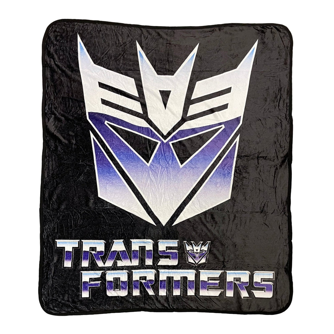 Hasbro Transformers Decepticon Symbol 80's Cartoon Fleece Throw Blanket