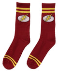 DC Comics Flash Symbol Red Crew Socks