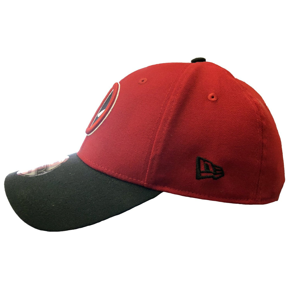 Deadpool Symbol Scarlet & Black 39Thirty Cap Hat - Large/Xlarge