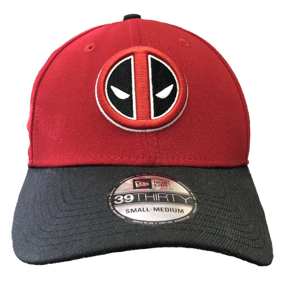 Deadpool Symbol Scarlet & Black 39Thirty Cap Hat - Large/Xlarge