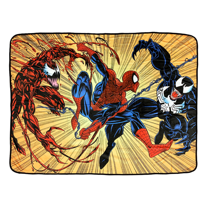Spider-Man Maximum Carnage And Venom Marvel Fleece Throw Blanket 45in. By 60in.