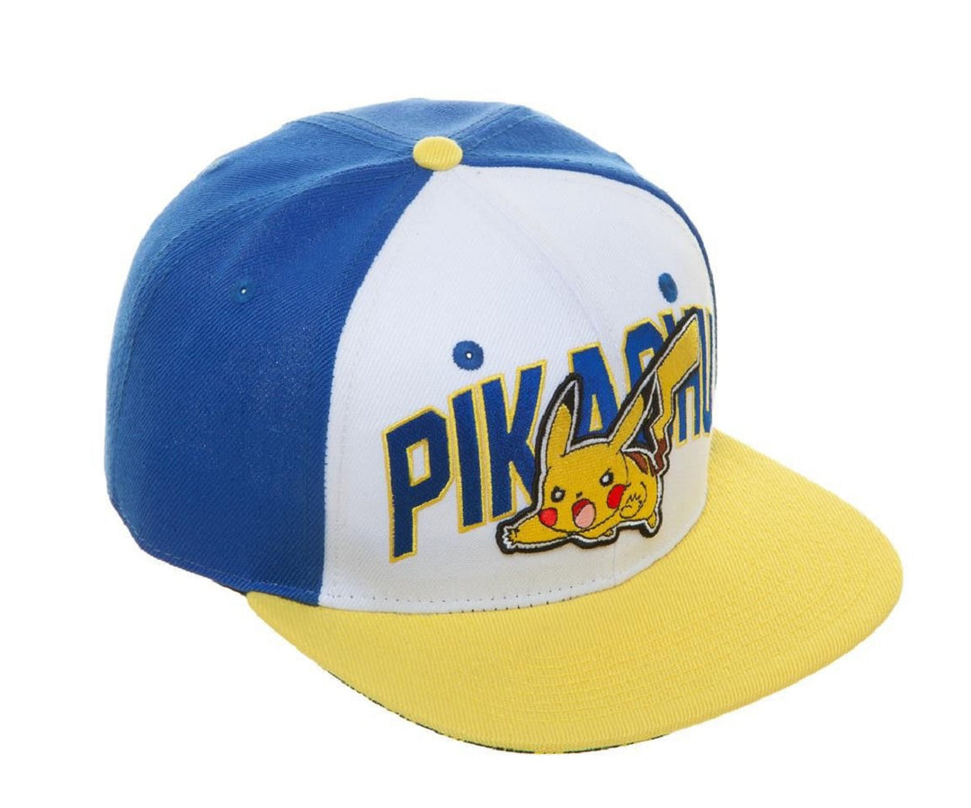 Pokemon Pikachu Color Block Snapback Hat Cap