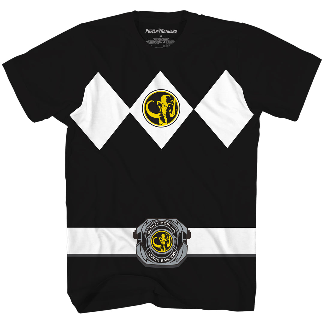Power Rangers Black Ranger Costume Adult T Shirt