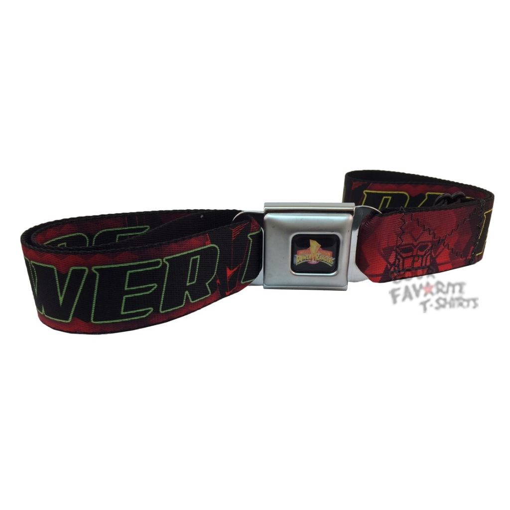 Power Rangers Logo With Zord Seatbelt Belt