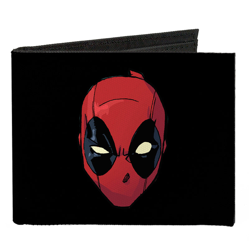 Deadpool Face Marvel Comics Canvas Bifold Wallet