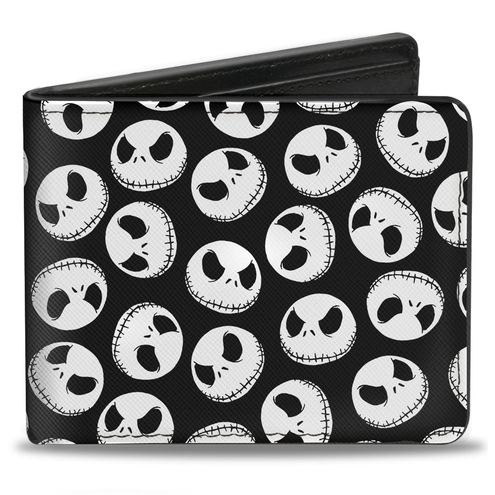 Nightmare Before Christmas Jack Expression Scattered Bi-Fold Wallet