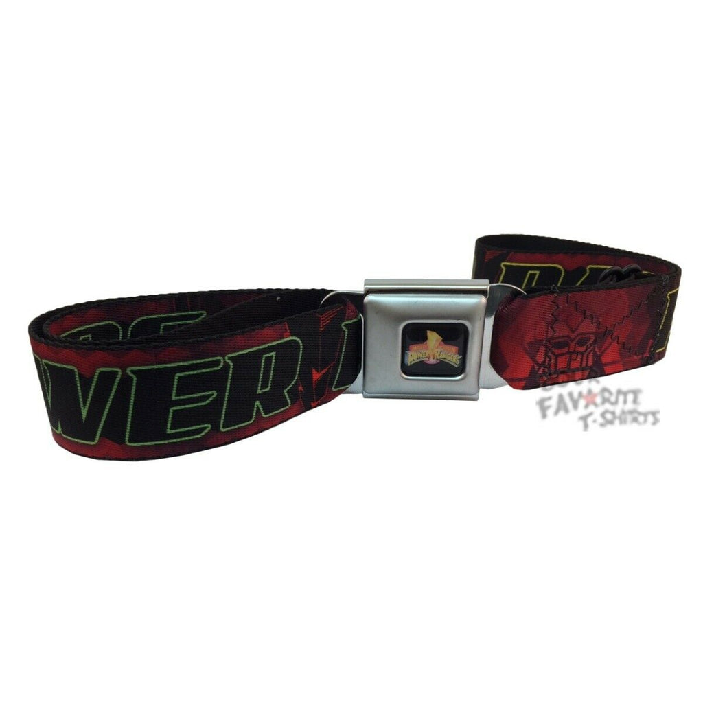Power Rangers Logo With Zord Seatbelt Belt