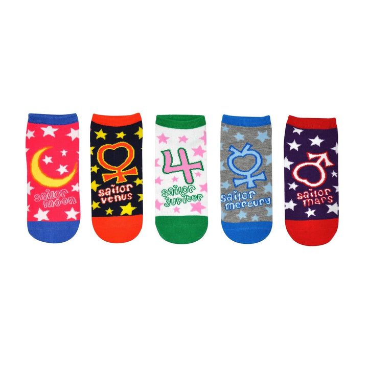 Sailor Moon Astronomical Symbols 5 Pack Low Cut Socks
