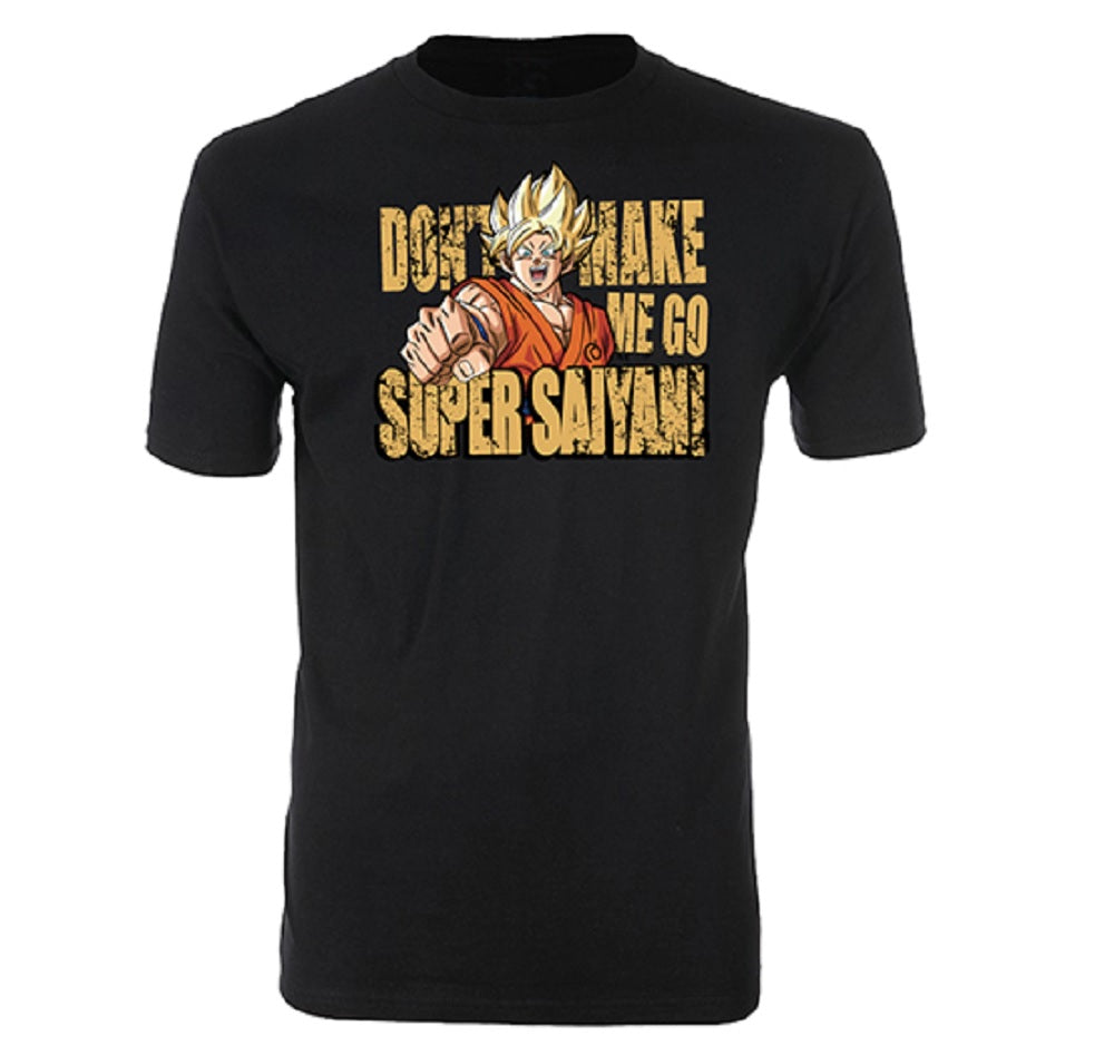 Dragon Ball Z Goku Dont Make Me Go Super Saiyan Adult T-Shirt