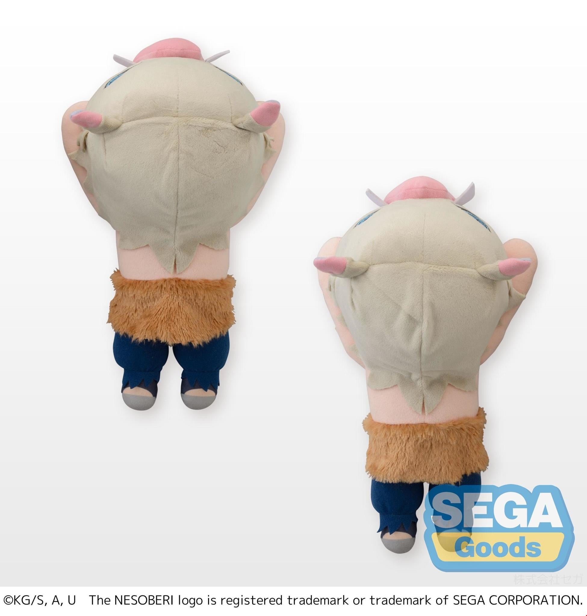 SEGA Demon Slayer Kimetsu no Yaiba Blushing Hashibira Inosuke Lay-Down Plush 15"