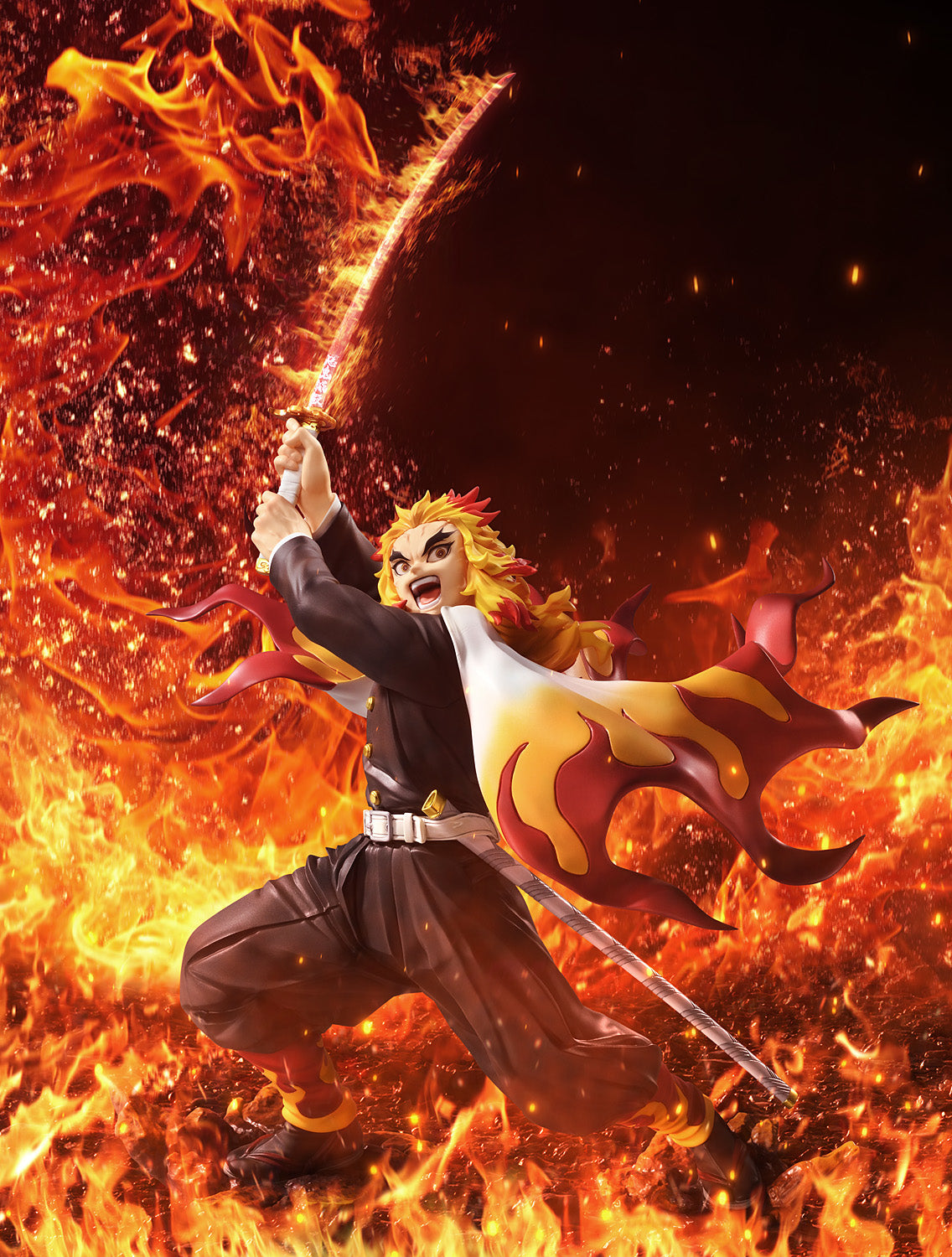 Bellfine Demon Slayer Kimetsu no Yaiba Kyojuro Rengoku 1:8 Scale PVC Figure