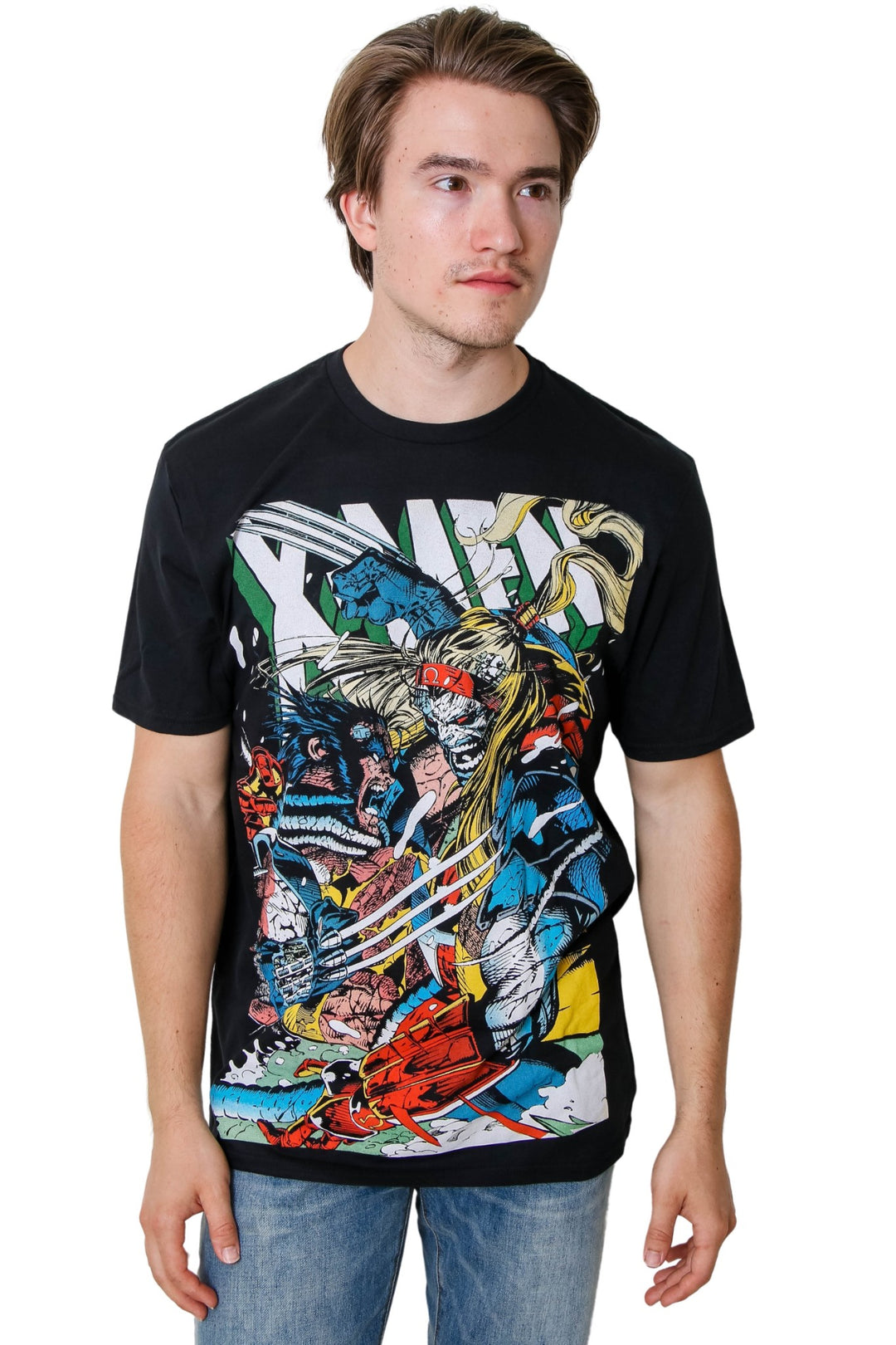 X-Men Wolverine vs Omega Marvel Liscensed Adult T-Shirt YourFavoriteTShirts