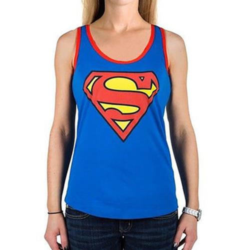 Superman Supergirl Symbol Logo Junior Tank Top