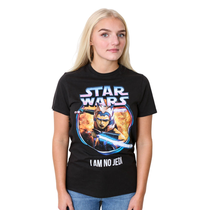 Star Wars Ahsoka Tano Jedi Fire Adult T Shirt