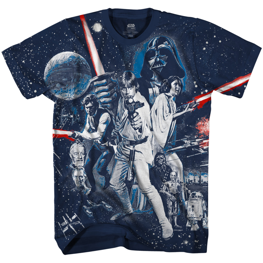 Star Wars War Of Wars Vintage Poster Allover Print Adult T-Shirt