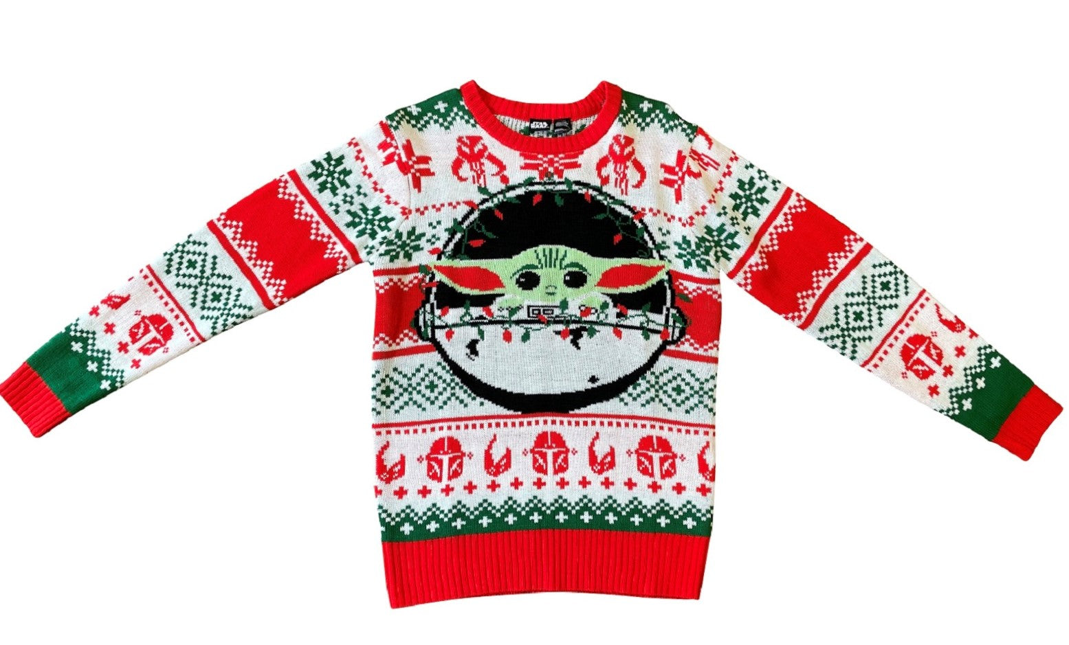 Star Wars The Mandalorian The Child with Lights Adult Ugly Christmas Sweater