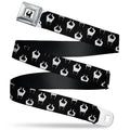 Disney Maleficents Horns Silhouette Black White Seatbelt Belt