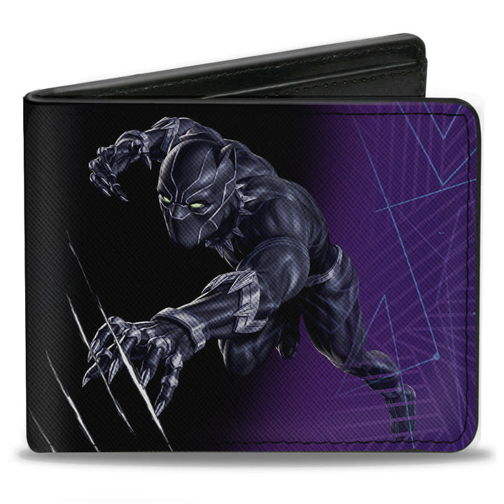 Black Panther Claw Action Pose Marvel Avengers Bi-Fold Wallet