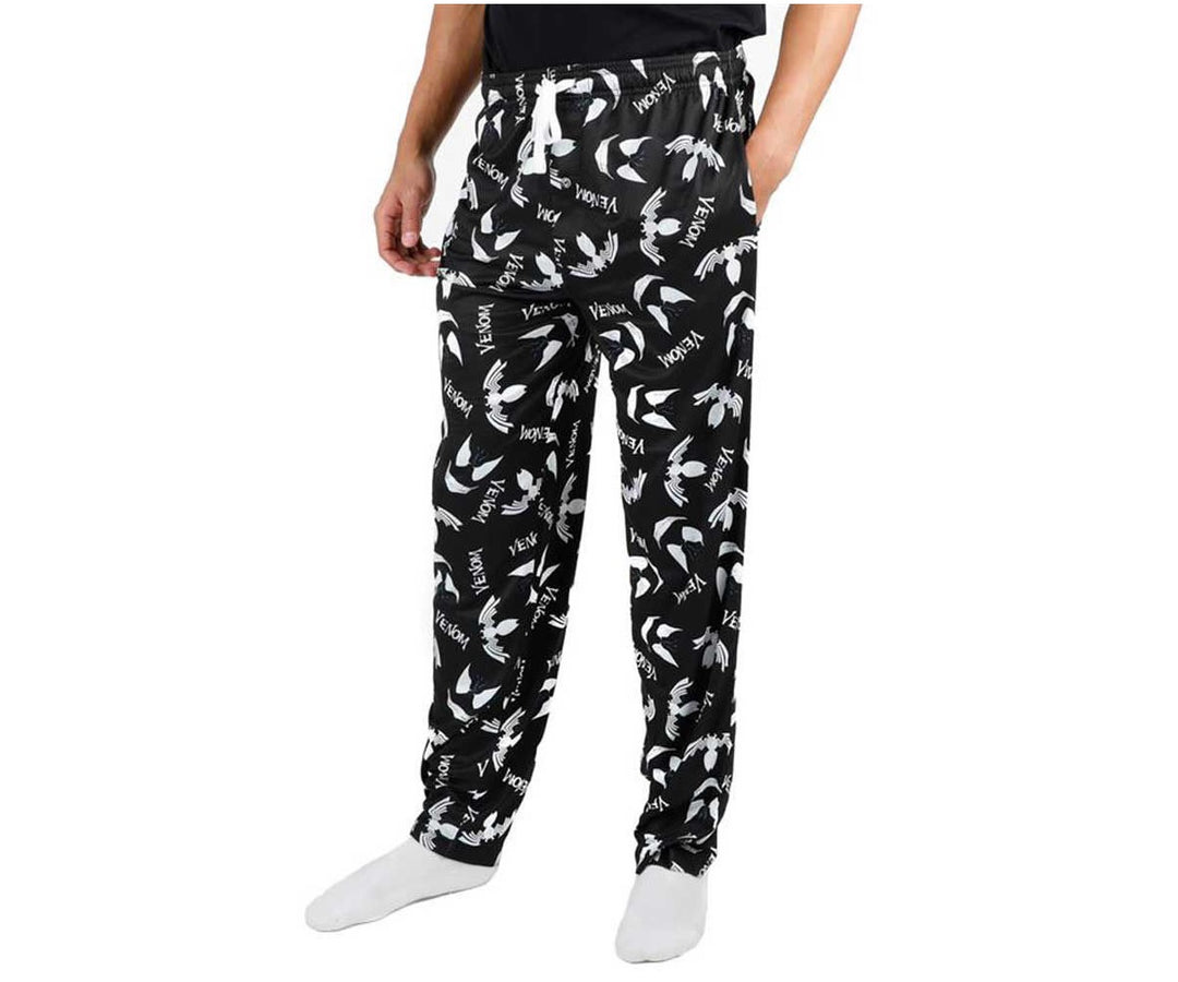 Marvel Venoom Symbol All Over Comics Adult Unisex Pajama Sleep Pants