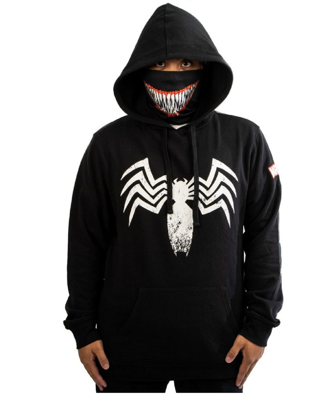 Marvel Comics Venom Logo Smile Adult Hoodie with Built-in Mask