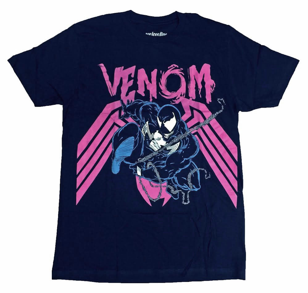 Spider-Man Vibrant Venom Marvel Comics Adult T-Shirt