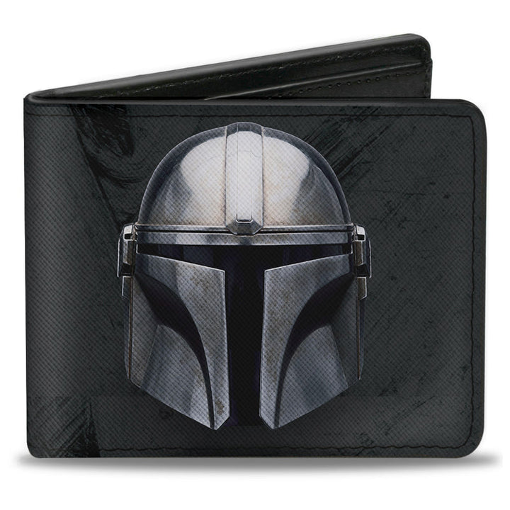 Star Wars The Mandalorian Helmet Bounty Hunter Icon Bifold Wallet