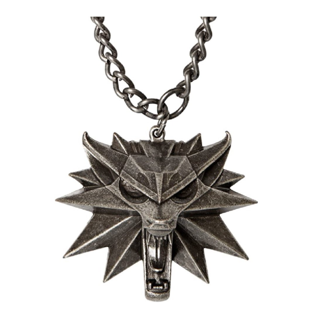 The Witcher 3 Necklace with White Wolf Medallion
