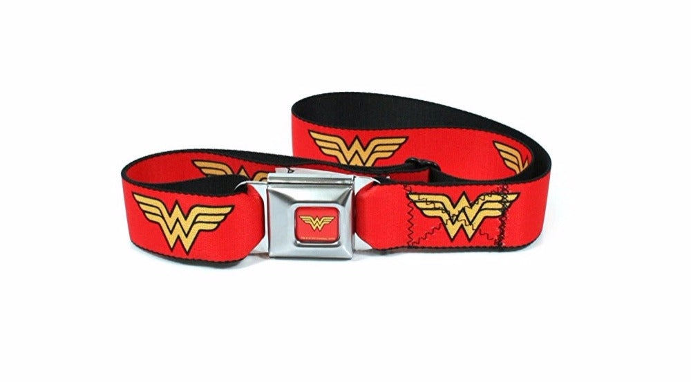 Wonder Woman Red Logo DC Comics Seatbelt Belt
