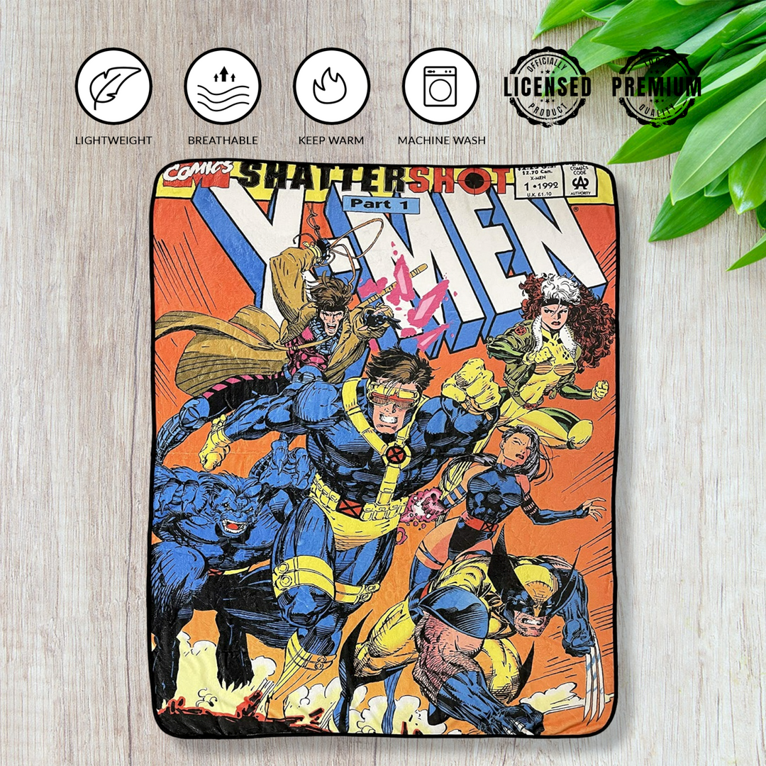 Marvel X-Men 90's Shattershot Fleece Throw Blanket