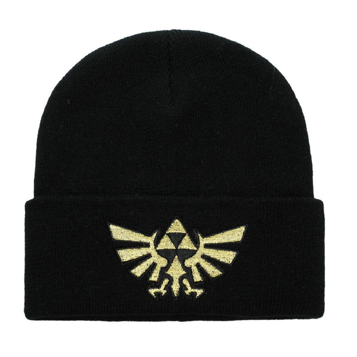 Legend of Zelda Triforce Black Knit Hat Beanie