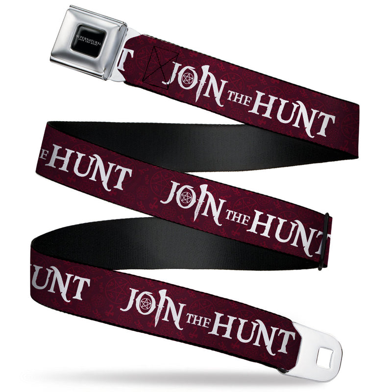 Supernatural Join the Hunt Symbols Scattered Reds White Seatbelt Belt